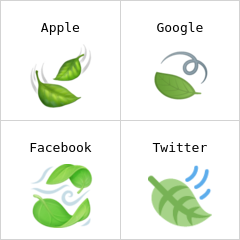 Rüzgardaki yaprak emoji