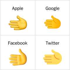Dłoń skierowana w lewo emoji