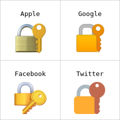 Candado cerrado con llave Emojis