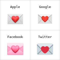 List miłosny emoji