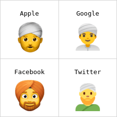 Man i turban emoji