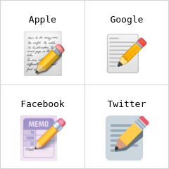 Papier und Bleistift Emoji