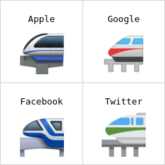 τρένο μονής τροχιάς emoji