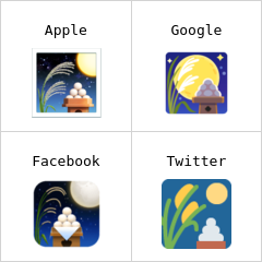 Ceremonia oglądania księżyca emoji