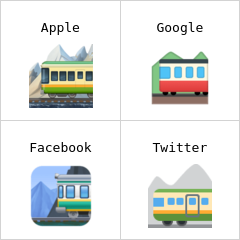 Kereta api gunung Emoji