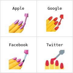 βάψιμο νυχιών emoji