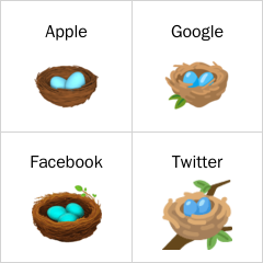 Pugad na may mga itlog emoji