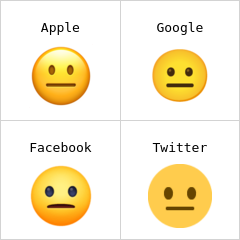 Neutralt ansigt emoji
