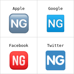 Cuadrado con símbolo de no bueno Emojis