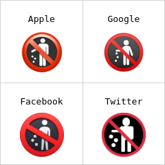 Proibido jogar lixo no chão emoji
