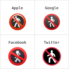 Geen voetgangers emoji