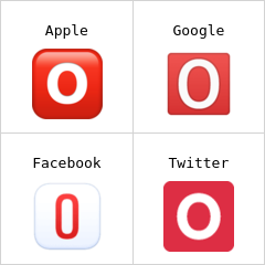 Großbuchstabe O in rotem Quadrat Emoji