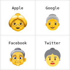 Gammal kvinna emoji