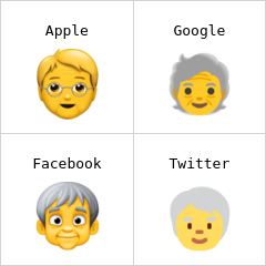 Starszy dorosły emoji