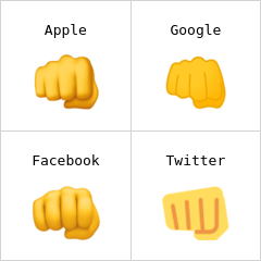 Tangan terkepal ke depan emoji