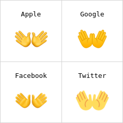 Mãos abertas emoji