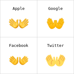 Otwarte dłonie emoji