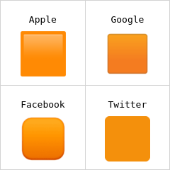 Orange na parisukat emoji