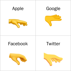 Mano con la palma hacia abajo Emojis