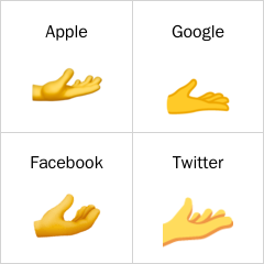 Dłoń skierowana w górę emoji