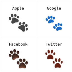 Jejak kaki hewan emoji