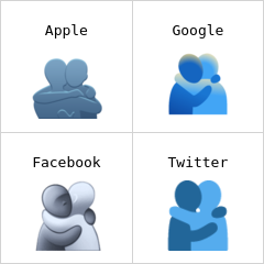 Pessoas se abraçando emoji