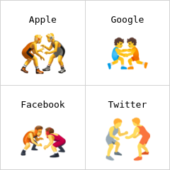 People wrestling emoji