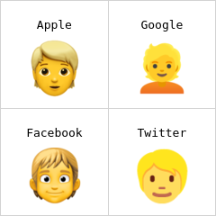 Person: blondes Haar Emoji