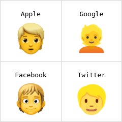 Persoon met blond haar emoji