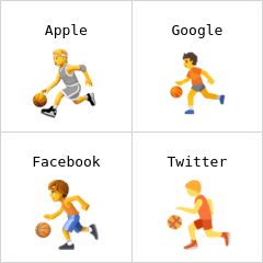 Orang memantulkan bola emoji