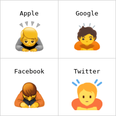 Başını öne eğme emoji