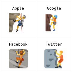 Person som klättrar emoji