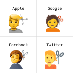 Person getting haircut emoji