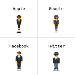 Svevende mann i dress emoji