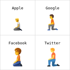 Personne à genoux emojis
