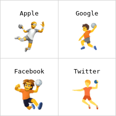 Orang bermain bola tangan emoji