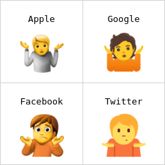 Osoba wzruszająca ramionami emoji