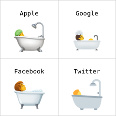 Osoba biorąca kąpiel emoji