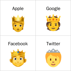 Personne avec une couronne emojis