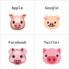 Cap de porc emoji