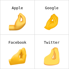 Dedos comprimidos emoji