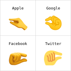 Dłoń z gestem „trochę” emoji