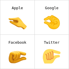 Pouce et index rapprochés emojis