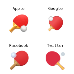 ракетка і кулька для пінг-понгу емодзі