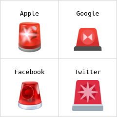 Lampu kereta polis Emoji