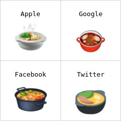 Gryde med mad emoji