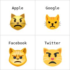 😾 Pouting Cat Face Emoji Meaning with Pictures: from A to Z