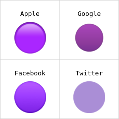 Violetti ympyrä emojit