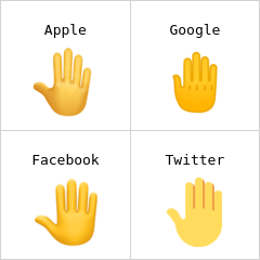 Wzniesiony grzbiet dłoni emoji