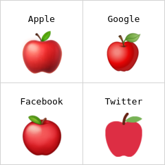 Rødt æble emoji